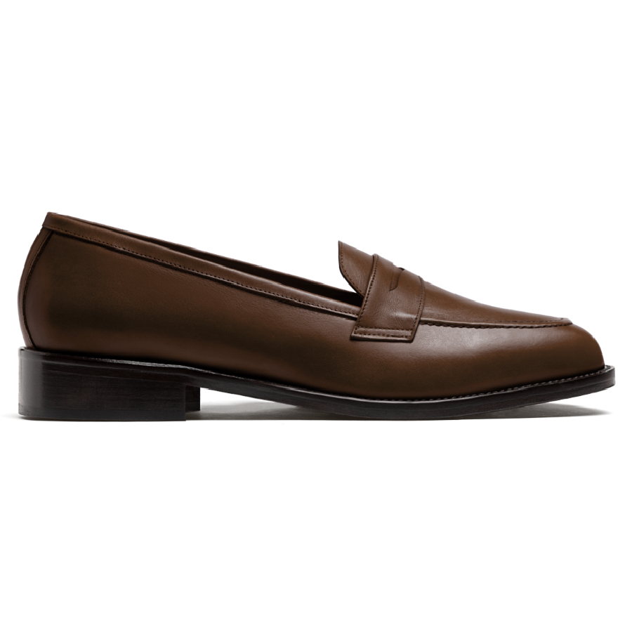 Brown penny loafer