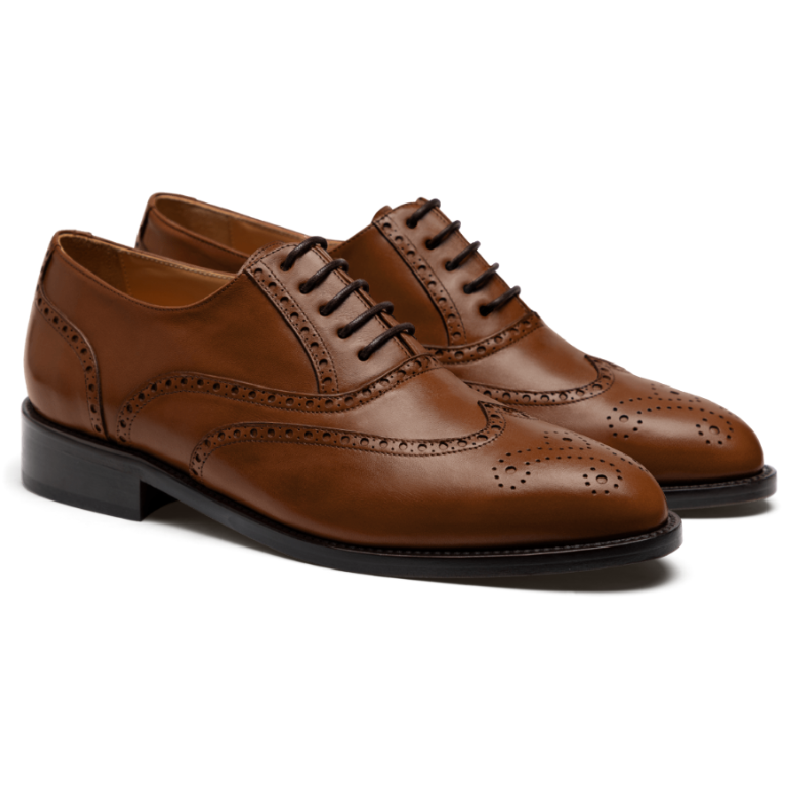 Dark Tan Wingtip Brogue – DAKOSHU